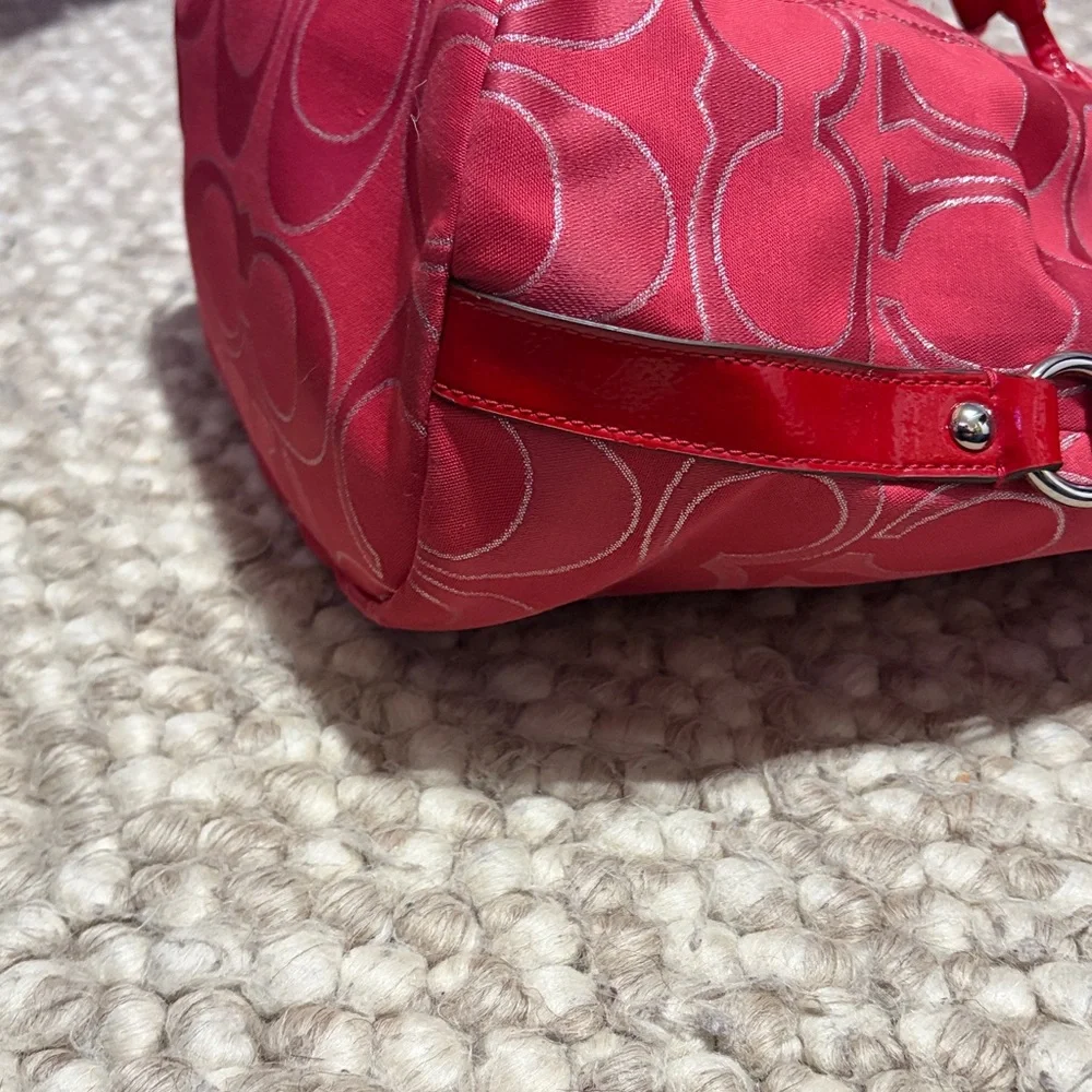 Coach Pink Signature Shoulder Bag - Picture 4 of 16